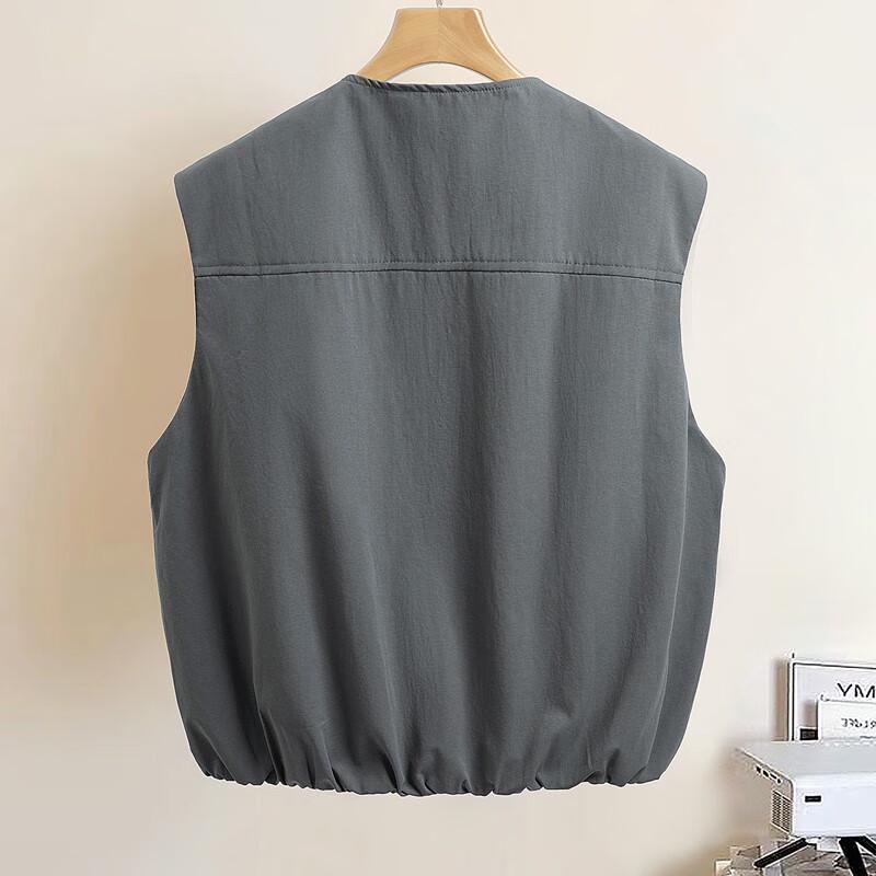 Women's Solid Color Loose Fit Round Neck Vest