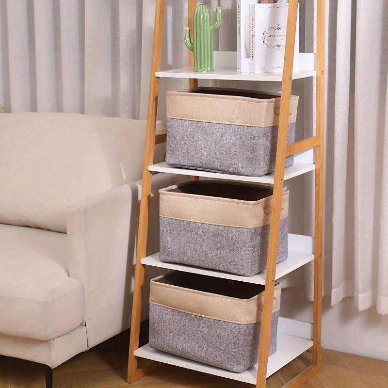 Foldable Canvas Storage Bins with Handles, Sturdy Cubic Organizer for Home, Office, Christmas and Halloween Gift Storage