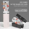 Silikonowa forma do kostek lodu do kubka 20-40 oz, konstrukcja pustego cylindra, forma do lodu z pokrywką, bez BPA, wielokrotnego użytku, do robienia kostek lodu do kubka H2.0