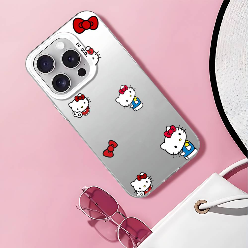 Leopard Hello Kitty Phone Case For IPhone 17 16 15 11 12 13 14 Pro Max 16 Plus 12 Mini 7 8 XR XS 15Pro MAX Cove