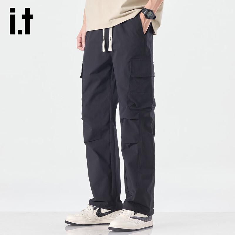Izzue IT Men's Multi-Pocket Straight-Leg Cargo Pants