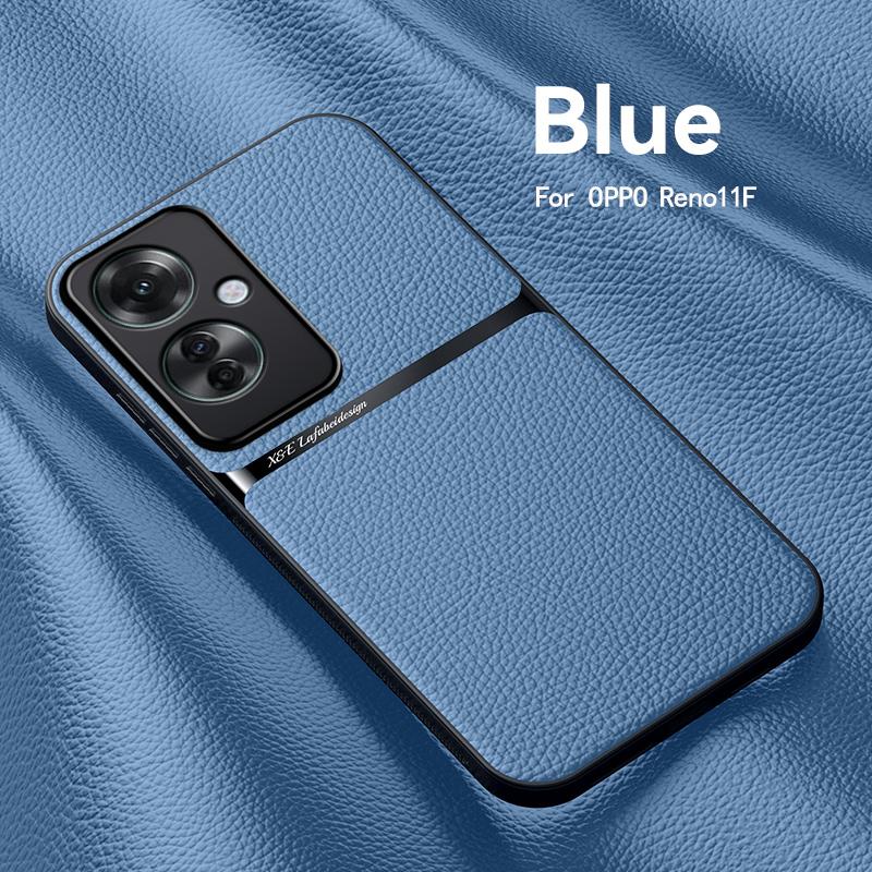 For OPPO Reno 11F 5G 6.7" Case Luxury Magnetic Holder Leather Phone Case For OPPO Reno11 F 11F 5g Silicone Shockproof Back Cover