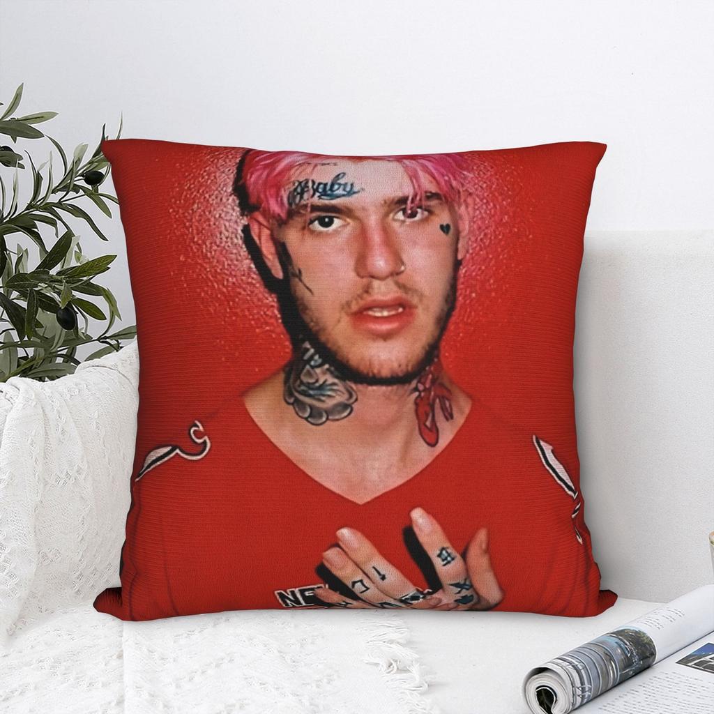 Lil Peep Pillowcase Printed Polyester Cushion Cover Decorations Throw Pillow Case Cover Bedroom Zippered 45X45cm