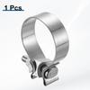 HARFINGTON 410 Stainless Steel Exhaust Clamp 2.48" Butt Joint Narrow Band Muffler Seal Exhaust Narrow Lap Butt Clamps for Pipes Muffler Converters