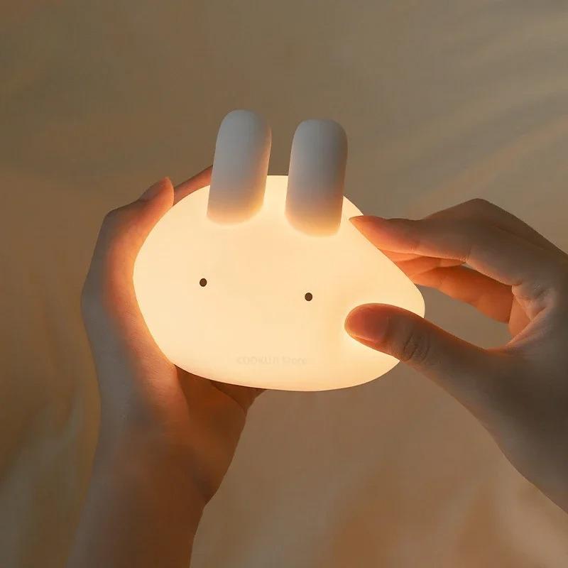 Cartoon Sleeping Bedroom Lamp Bedroom Eye Protection Night Lamps Pat Silicone Baby Feeding Sleep Night Light Bedside Lamp