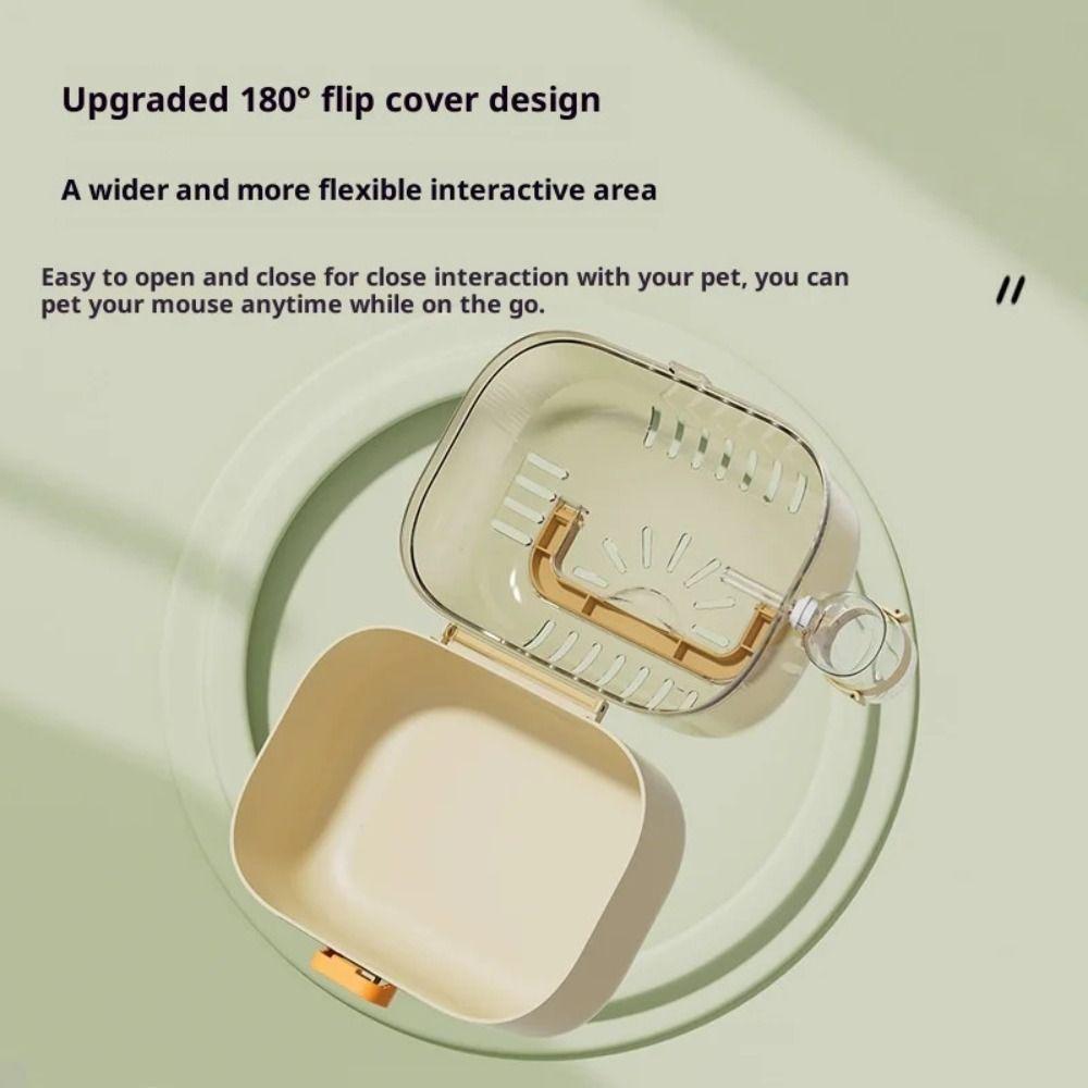 Escape-Proof Hamster Travel Carrier Ventilated Guinea Pig Handheld Case Small Pet Cage  Vet Visits