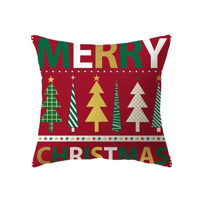 Christmas Themed Pillowcases Car Accessories Office Santa Claus Living Room Sofa Home Pillowcases