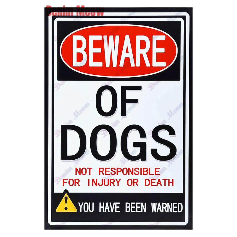 Smile Beware of Dog Tin Sign, Warning Video Poster, No Parking, Wall Art Poster, Pub Public Area Painting, Home Decor, WY104