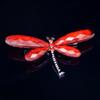 Retro European & American Brushed Acrylic Crystal Dragonfly Brooch - Exaggerated Personality Electroplated Black Dragonfly Pin Accessories