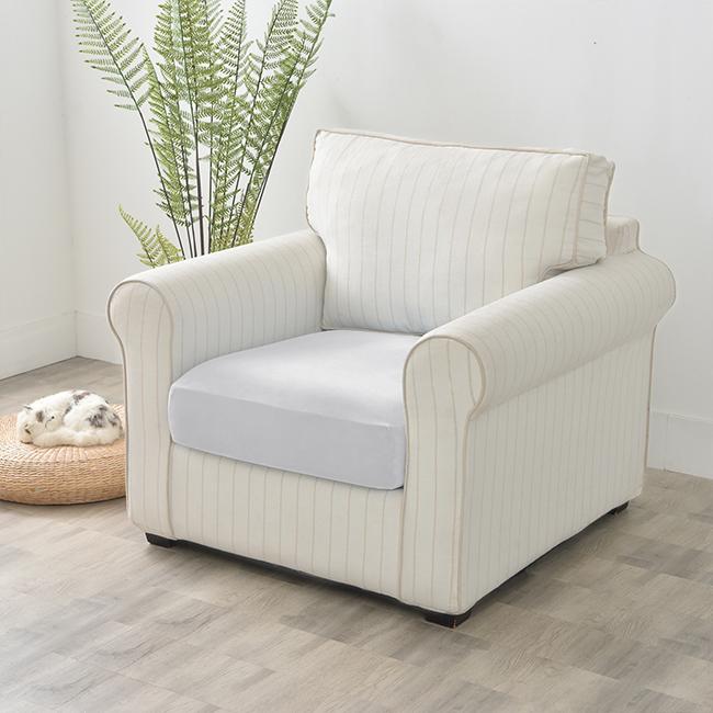Sofa Seat Cover, Velvet, Light Gray 50-65Cm