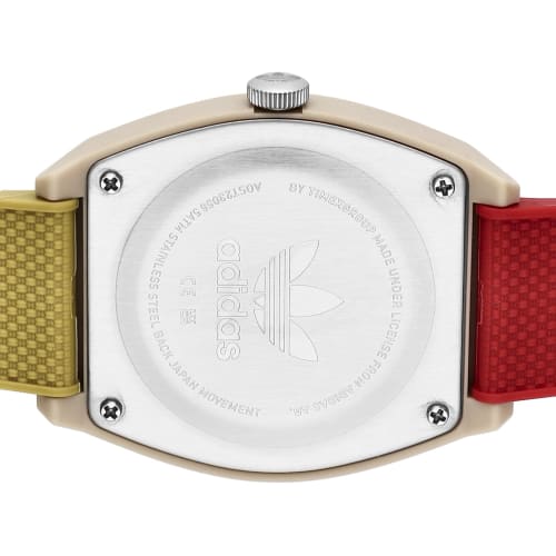 Adidas Originals Swatch PROJECT TWO GRFX Watch, Beige Resin Dial, Quartz Movement, Water Resistant to 5 ATM, 36mm, China Watch AOST23056, Multicolor