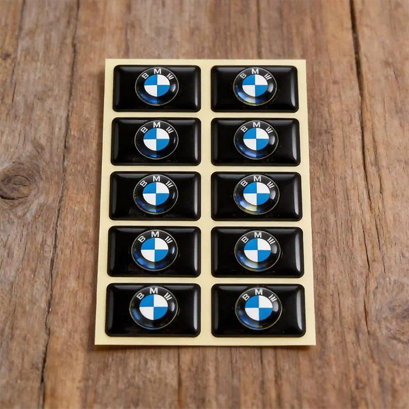 4pcs 16/17/18/19mm For Bmw M Performance Alpina X1 X3 X4 E87 E36 E46 E90 E39 F10 F16 X6 M3 Car Steering Wheel Sticker Decals FW6