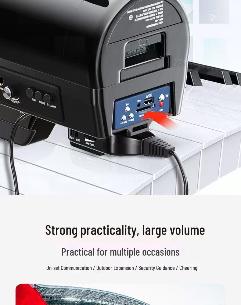 Patriot 75W Multi-Functional Megaphone with Recording and High-Pitch Amplification