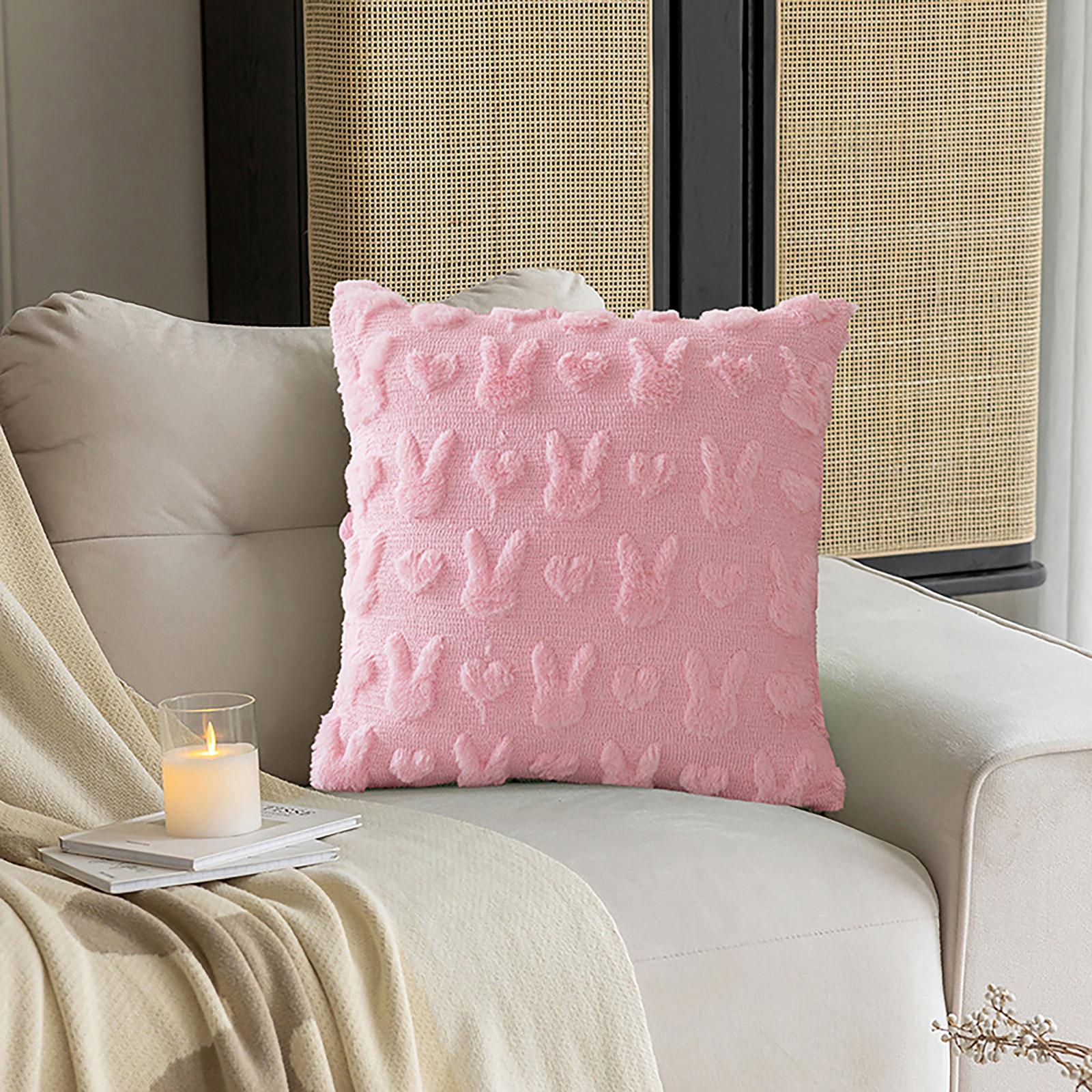 

Вышитая наволочка Пасхальная наволочка для дивана One Size розовый