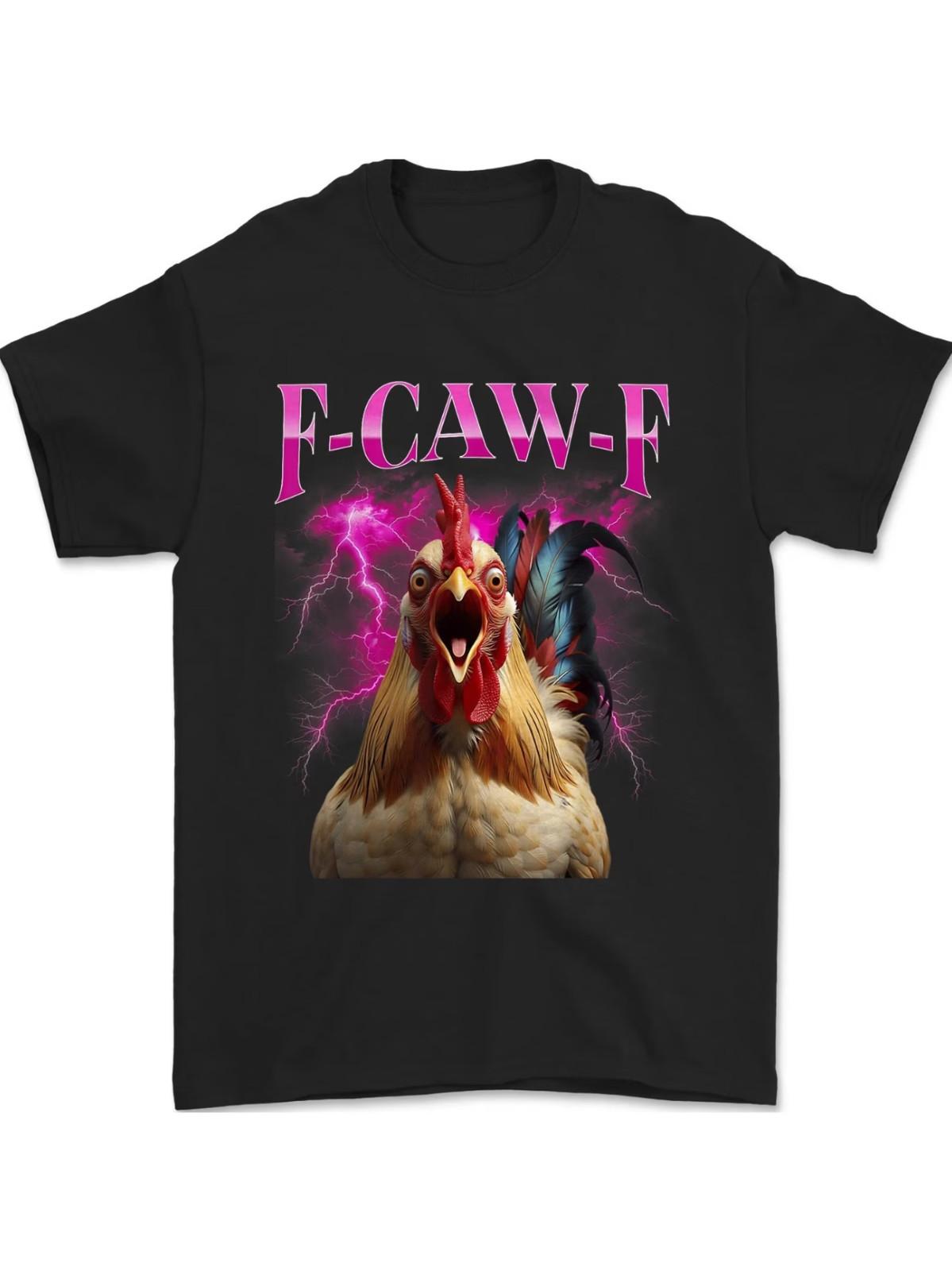 Men S & Women S Funny Rooster Graphic T-Shirt - 100% Crew Neck S