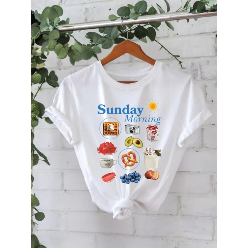 New Women's Round-neck Loose Short-sleeved Casual Pure Cotton T-shirt