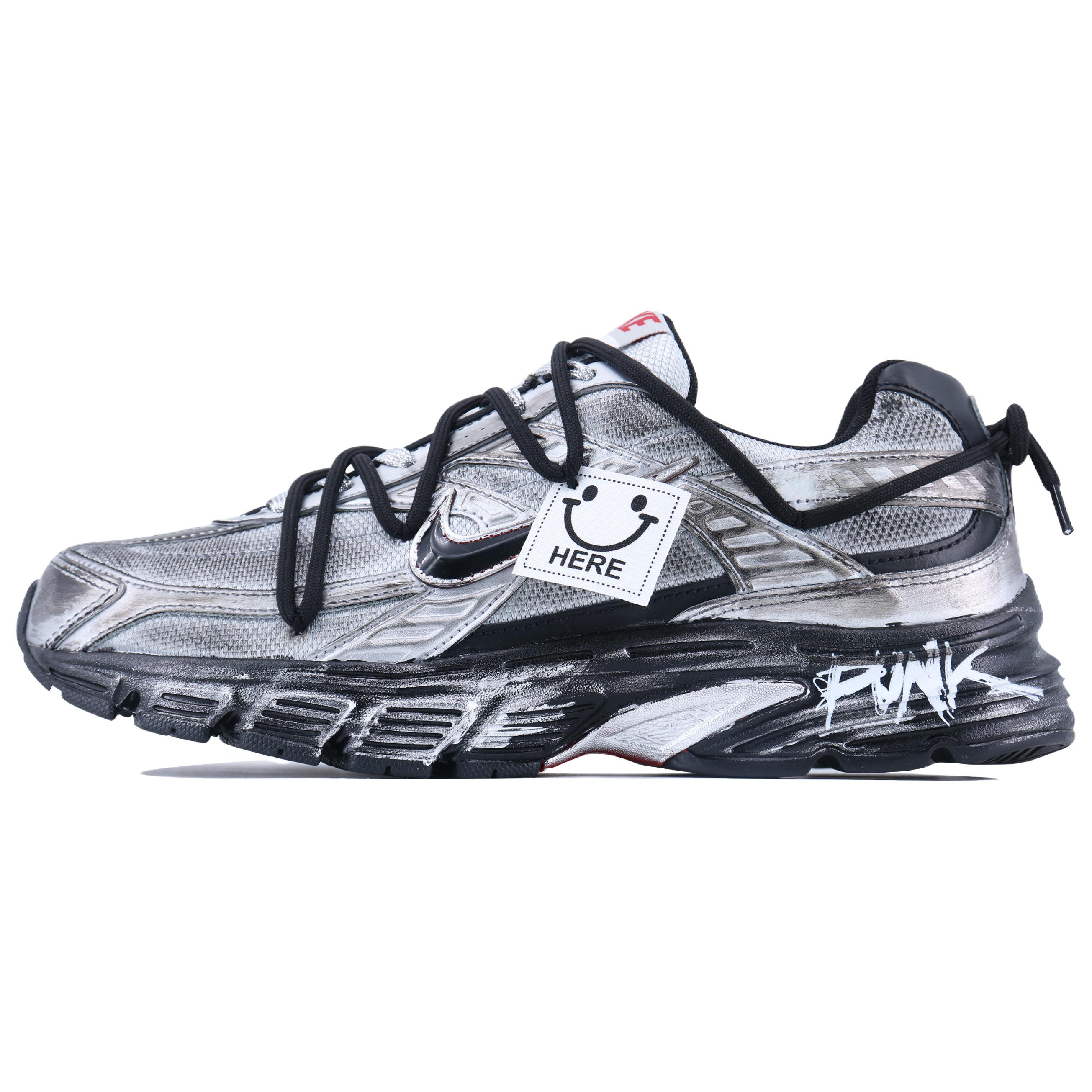 

Nike Initiator Low top Casual City Commuting Running Shoes Men s Black Silver 394055-001(Team168-) 42.5