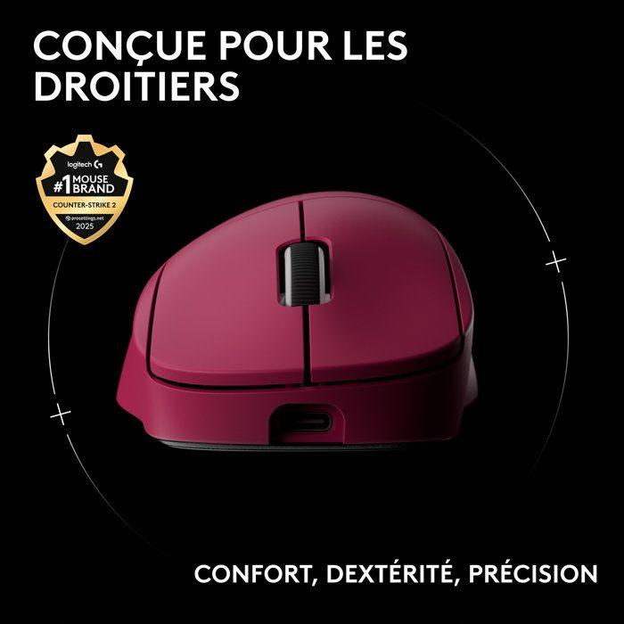 Souris gamer - sans fil - Logitech - G Pro X Superlight 2 DEX - Rose