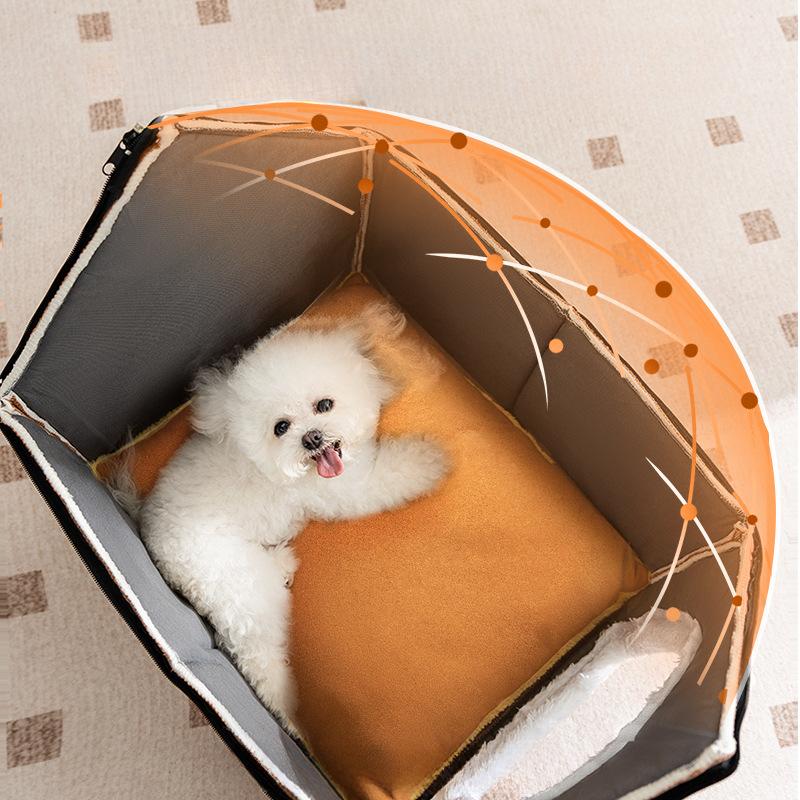 New Cheese Cookie House House Autumn and Winter Warm Enclosed Dog House Small Dog Sleeping Cat House Pet House