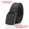 Men's Automatic Toothless Nylon Canvas Outdoor Belt