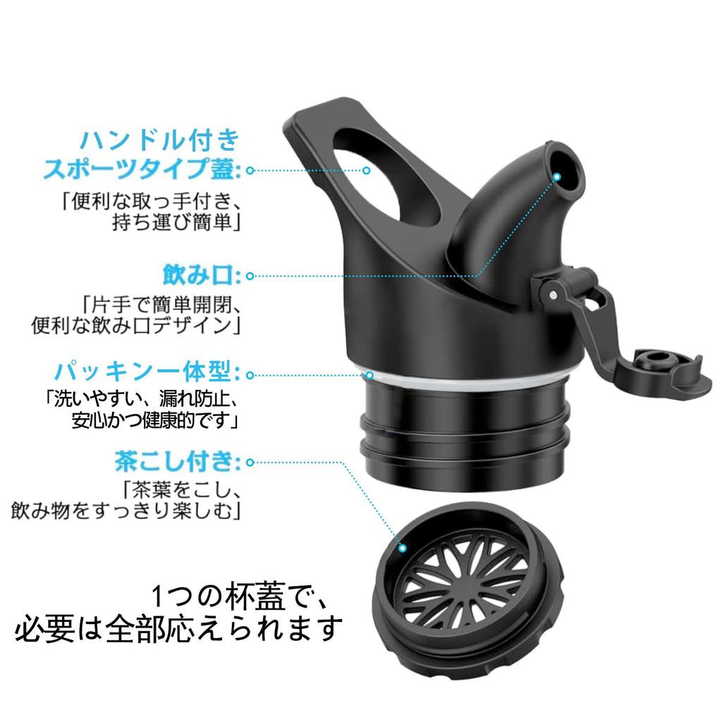 BOONSHAK 1000ml Stainless Steel Water Bottle, Keeps Drinks Hot or Cold, Carbonated, Opens with One Hand, Large Capacity, 1 Liter Capacity, Integrated