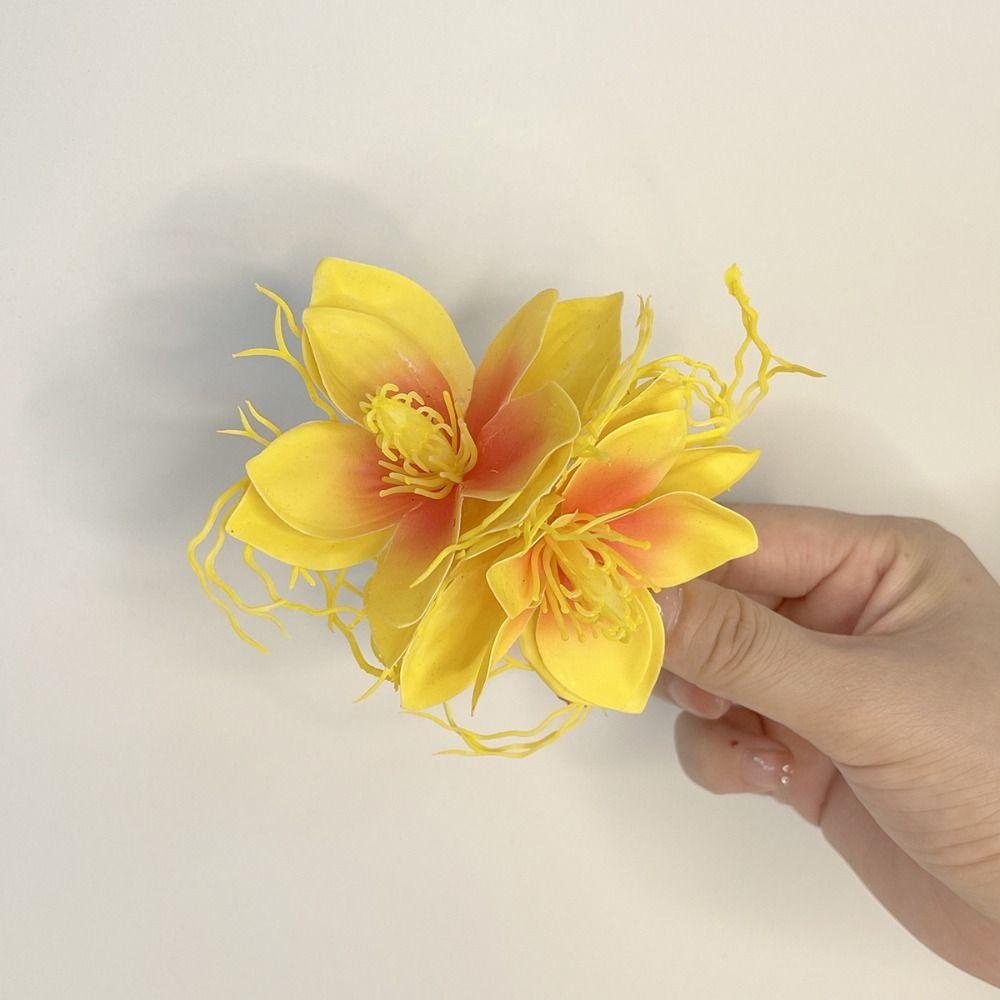 Süßer Floraler Entenschnabelclip Elegante Haaraccessoires Temperament Süße Spangen Party