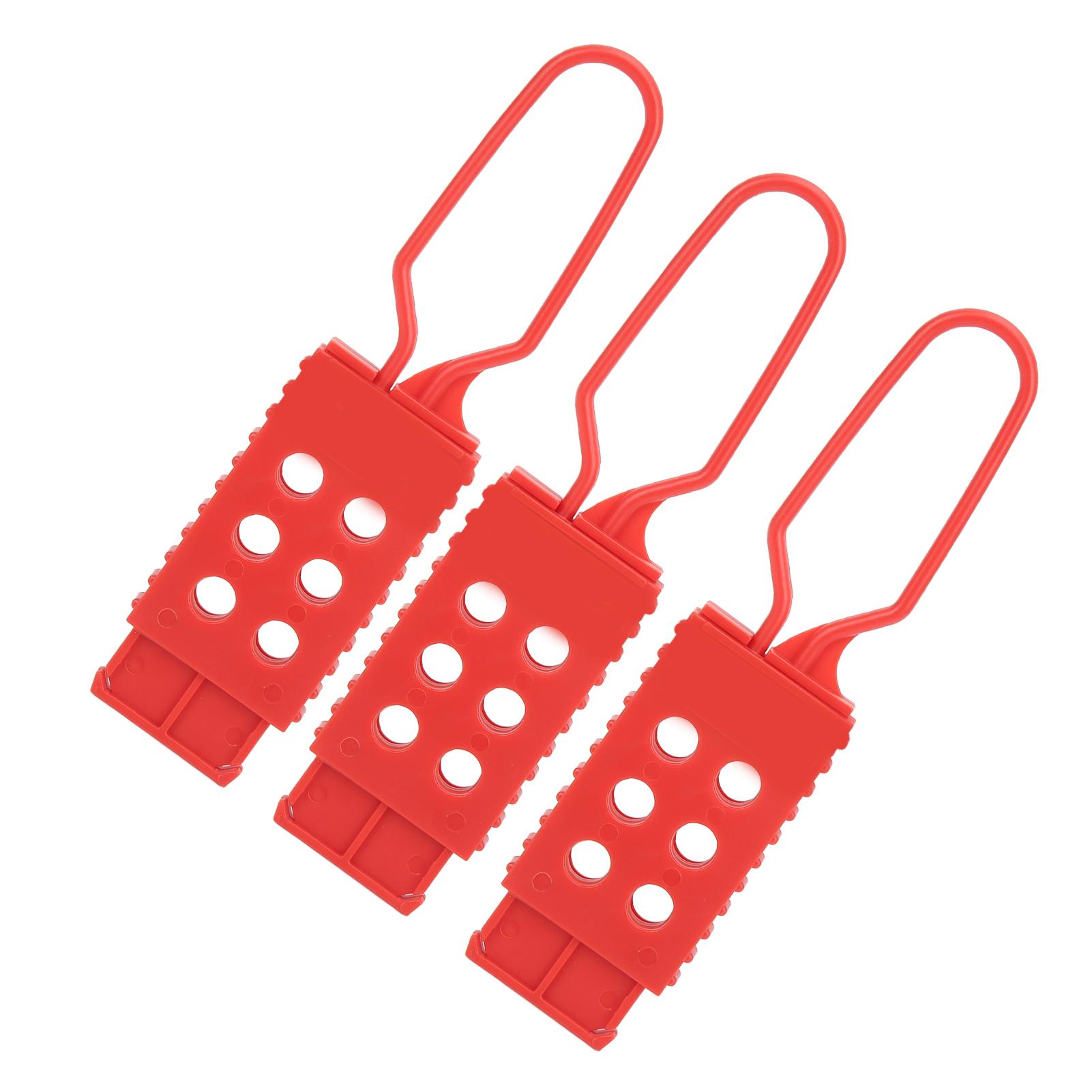 

3pcs Tag Out Lock Out Hasp 6 Holes Nylon Safety Padlock Hasp for Electrical Isolation Locking