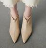 Fashion 2025 Women Kitten High Heel Ankle Boots Soft PU Leather Chelsea Botas Winter Shoes Ladies Office Dress Pointed Toe Botines Mujer