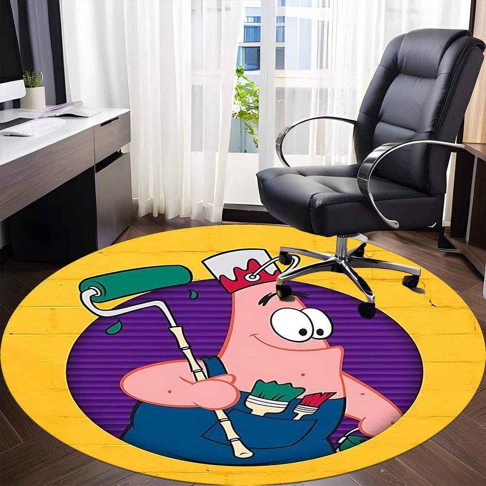 1pcPatrick Star Office Round Area Rug, Indoor Mat Suitable For Office,Bedroom Living Room Home Decor, Room Deco A0928112