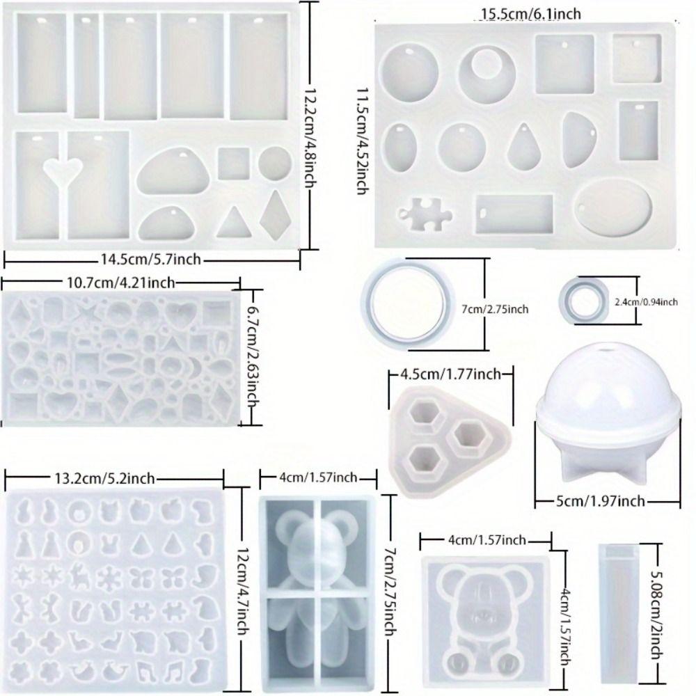 Stampo in Silicone per Orso Kit Stampo in Resina Epossidica Set Potenziato con Glitter Kit Stampo in Resina Epossidica Decorazione per Ufficio