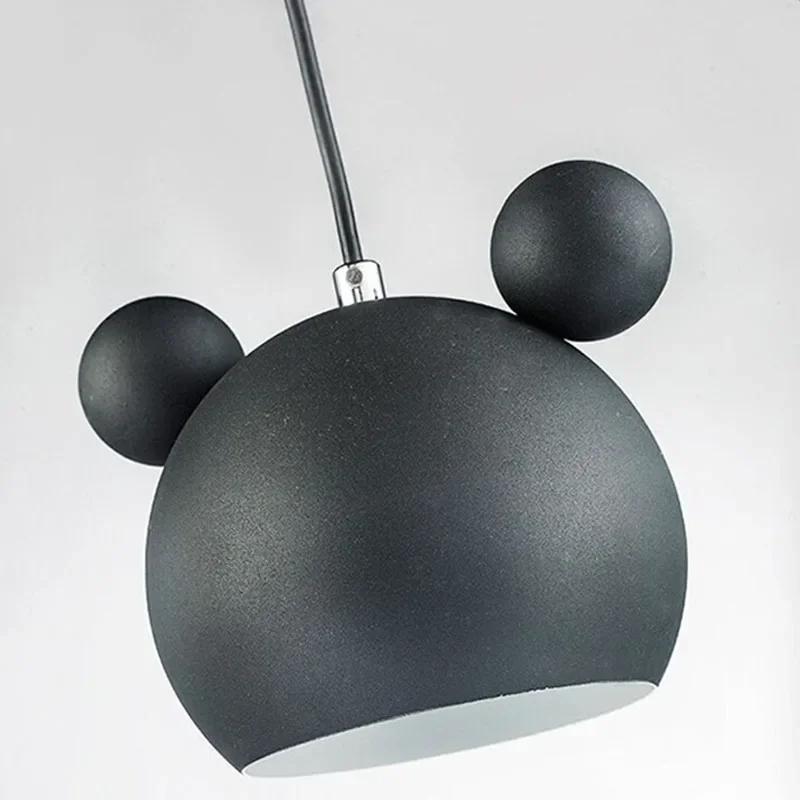 Nordic Color Simple Panda Chandelier Restaurant Bedroom Bedside Creative Chandelier Modern Cartoon Children Room Decorative Lamp