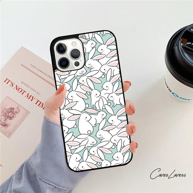 Rabbit Bunny Pattern Phone Case For Apple iPhone 17 Air Pro Max Plus Coque For iPhone 17 Air 14 15 16 13 12 Max Cover iPhone 16plus