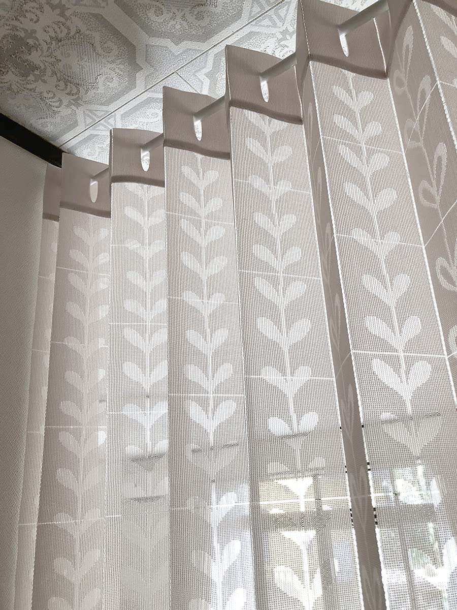 

Accordion Room Adjustable 150 x 250 Scandinavian Heart Leaf KL27001 Curtain, Flap-Flap, Divider, Noren, Heat-Shielding, Length, cm, Style, Pattern,