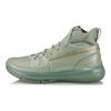 Li Ning 937 Rebirth High-Top Retro Basketball Shoes Men Sneakers Water Gray Green AGBQ027-3