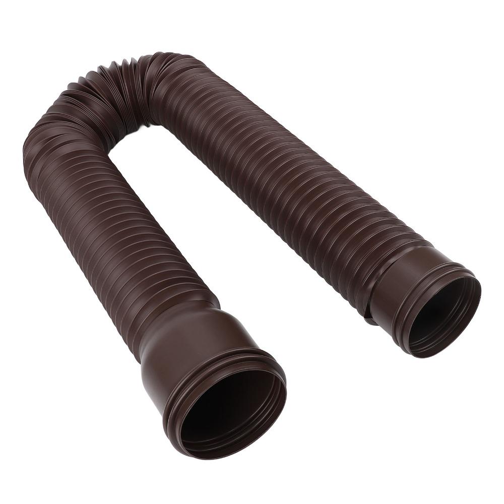 

PE Розсувний Подовжувач для Відведення Води Гвинти в Комплекті Перехідник для Водостоку Сад коричневий