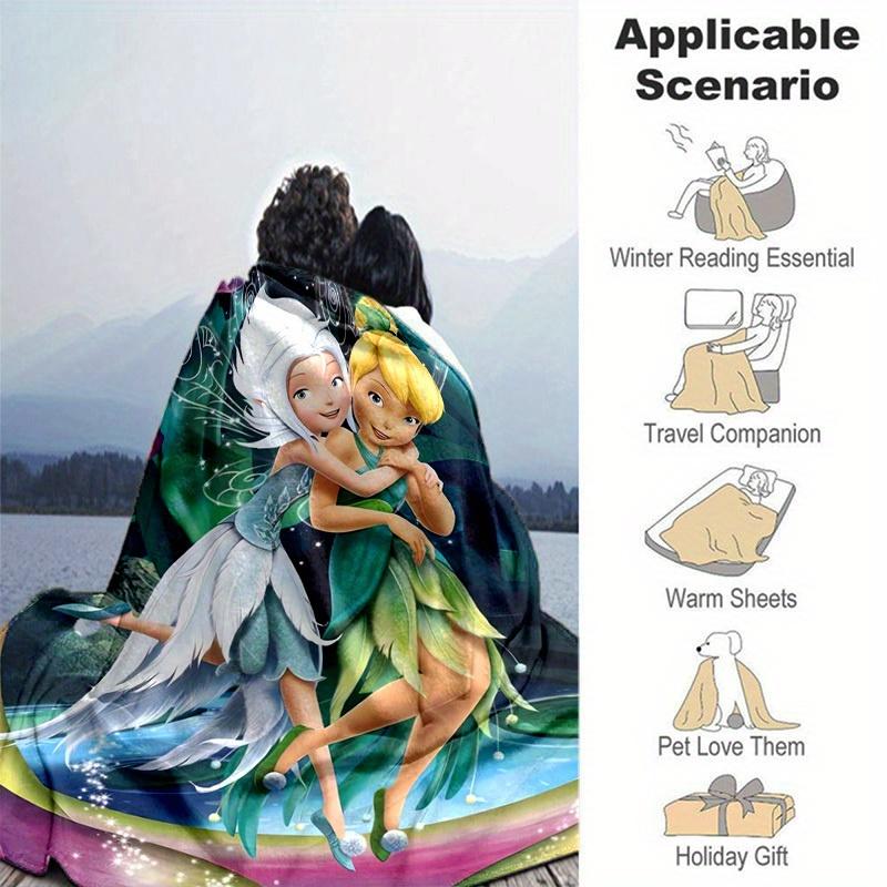 1pc. Cartoon Fairy Tale Blanket, Magical Forest Friends Throw for Home Decor, Gift Idea, All Seasons Use, Soft and Cozy Bedding Cover, Room Decoration