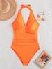 New swimsuit women's fashion bikini European and American onesie sexy one-piece beach swimsuit swimsuit