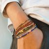 Pulseras de cristal elásticas multicolores bohemias para mujeres y niñas, pulseras de cadena de tenis con diamantes de imitación, pulsera para boda
