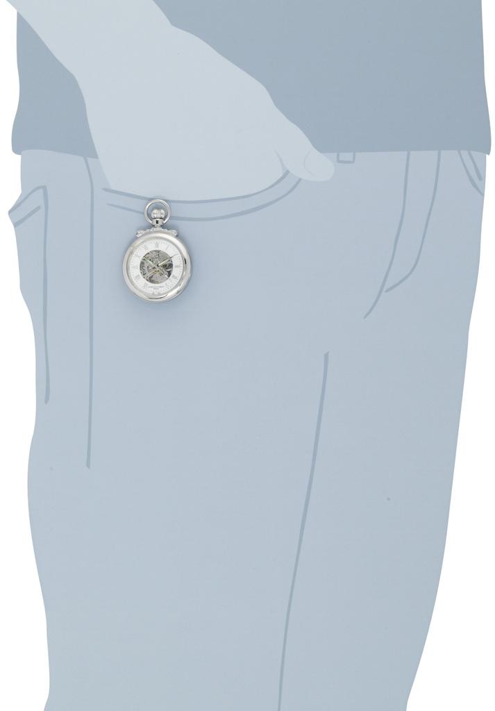 Charles Hubert Men's Skeleton Pocket Watch 3903-W