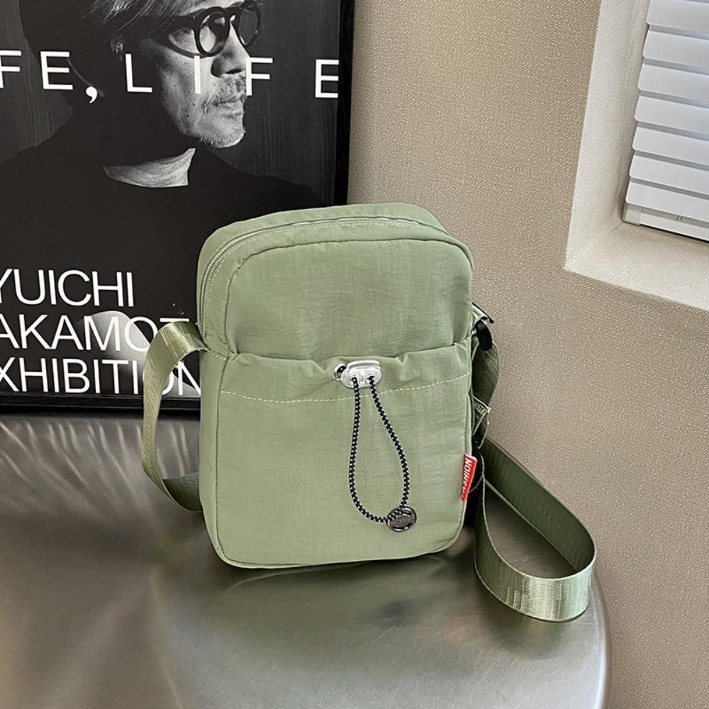 Waterproof Water Bottle Carrier Bag Solid Color Water Cup Bag Drawstring  Crossbody Bag  Girls