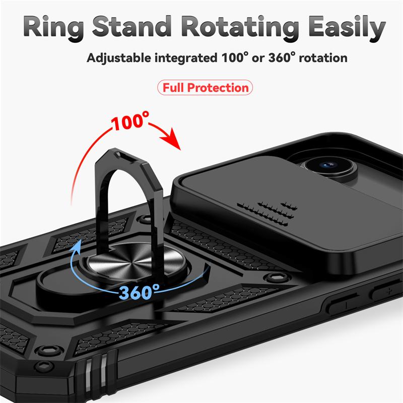 Full Cover For iPhone 17 Air Case For iPhone 17 Air 17 Pro Max Push Window Magnetic Phone Holder Case For iPhone 17 Air Case