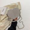 Manico Nodo Strass Pochette da Sera Lusso Designer Cristallo Diamanti Borsa a Mano Portamonete Carina Cuore d'Amore Borsa a Tracolla Mini