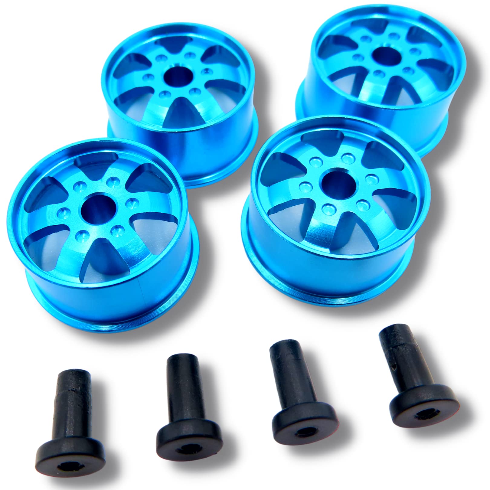 

Колеса TAGATORON середнього діаметра, низької висоти, 6 спиць, алюмінієві, діаметр 20 мм, втулки в комплекті, набір з 4 штук (7. Блакитне небо)