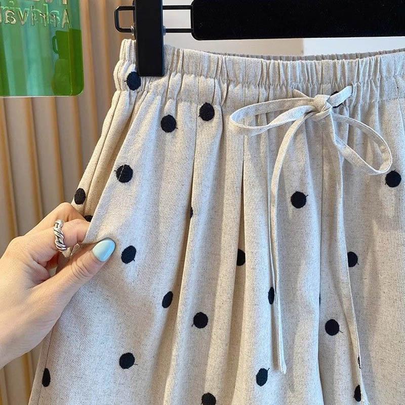 Pantaloncini Pantaloni Donna Estate Versatili Vintage Larghi Taglia Grande Casual Pantaloni a Gamba Larga Pantaloncini