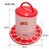 1.5kg Poultry Feed Bucket for Chickens, Ducks, Geese: 3kg Feeder Trough