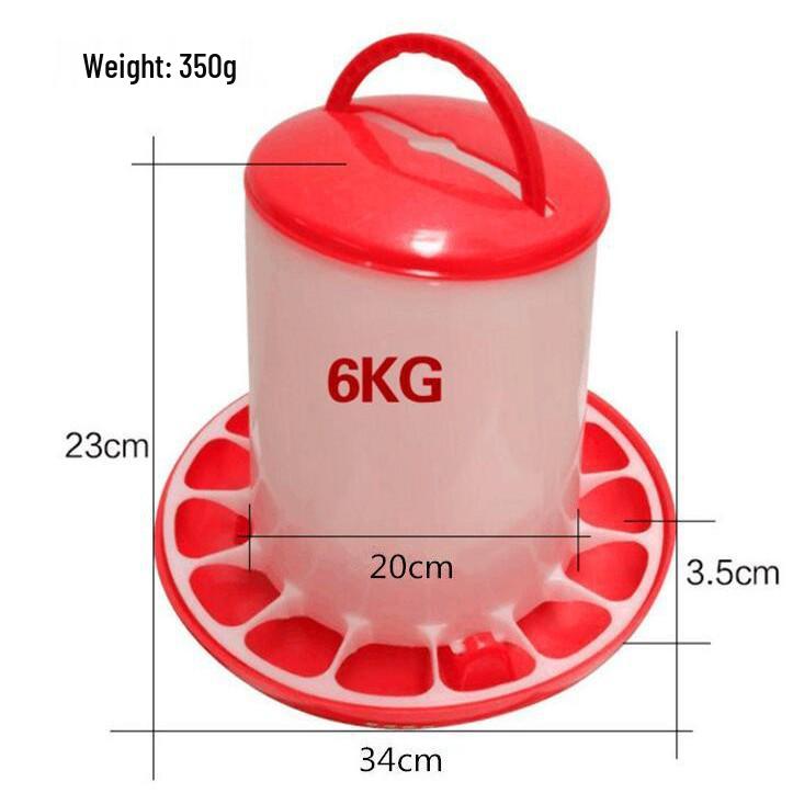 1.5kg Poultry Feed Bucket for Chickens, Ducks, Geese: 3kg Feeder Trough