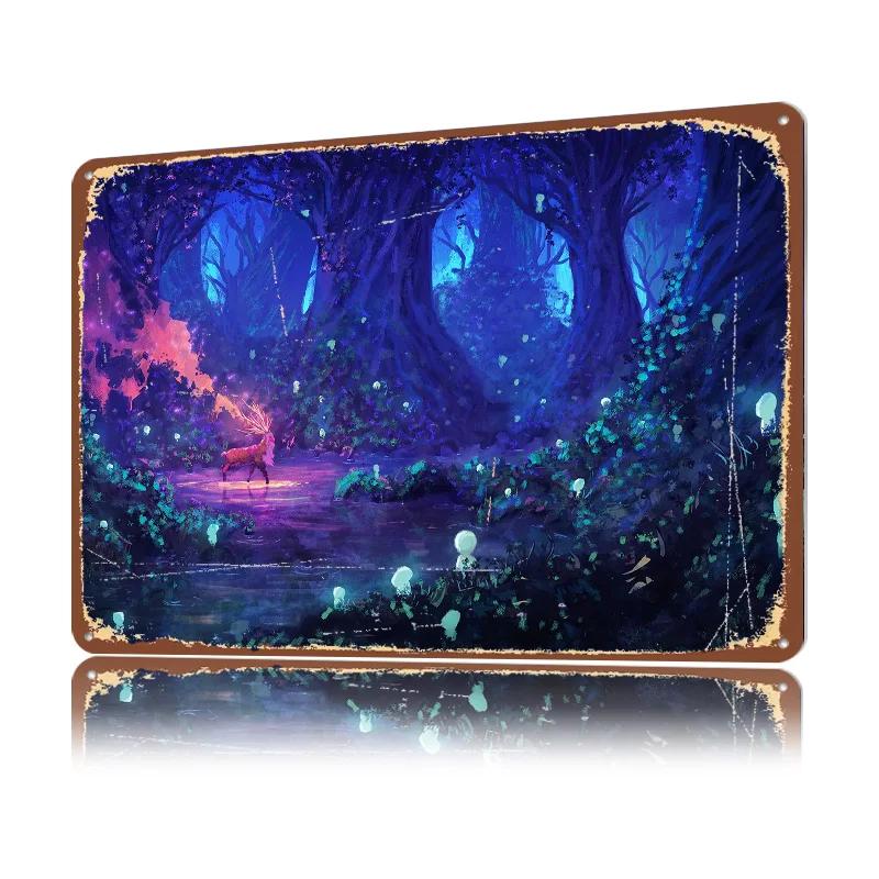 Strange Encounter D Texture Printed Poster Custom Vintage Metal Tin Plate Sign for Wall Art Gaming Decoration Room Wand Deko