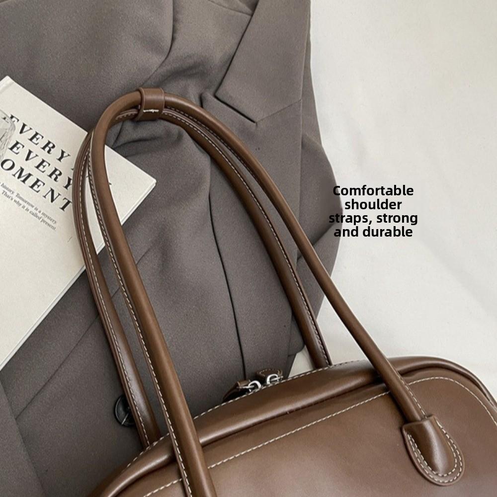 Korean Ins Style PU Hobo Bag Large Capacity Underarm Bag Vintage Women PU Shoulder Bag  Travel