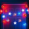 4th Of Decorative Lights Red Blue Star And Flag Lights Remote Control Timer For Independence Day Memorial Day 4th Home Decor