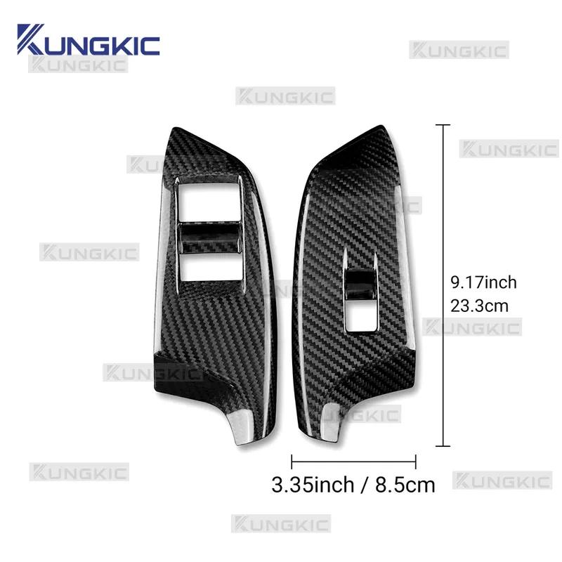 Carbon Fiber Door Window Lift Switch Panel Cover for 2025 2026 Toyota GR Yaris LHD